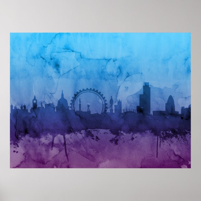 London England Skyline Poster (Front)