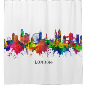 London England Skyline Shower Curtain