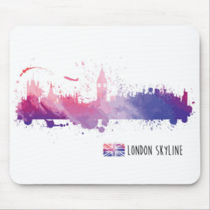 London England Skyline Splash Mouse Pad