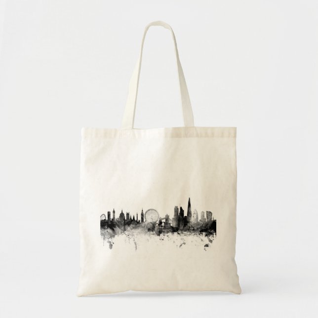 London England Skyline Tote Bag (Front)