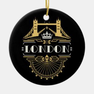 London England Souvenir Ceramic Tree Decoration