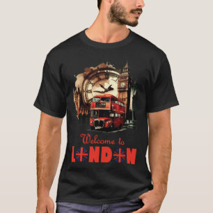 London England Souvenir Tourist For Men Women Kids T-Shirt