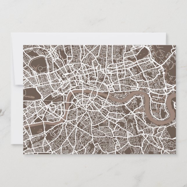 London England Street Map Art (Front)
