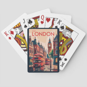 London England Travel Art Vintage Playing Cards