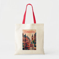 London England Travel Art Vintage