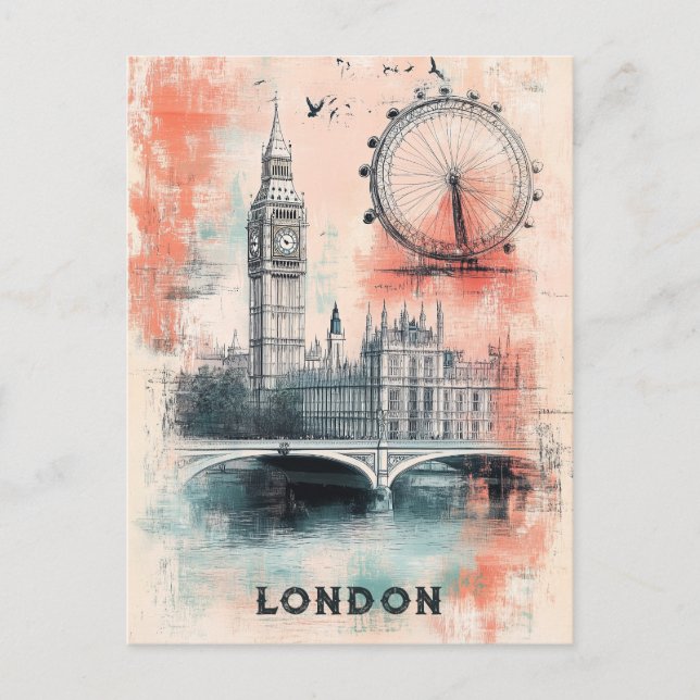 London England Travel Postcard (Front)