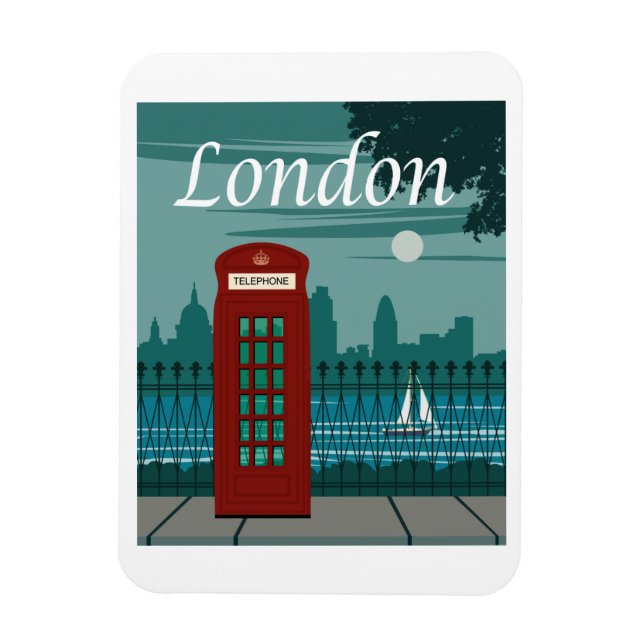 London, England Travel Poster Magnet (Vertical)