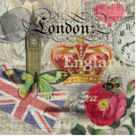 London England Travel Vintage Europe Art Standing Photo Sculpture<br><div class="desc">London England - This beautiful travel collage features everything you love about London. The collage is the perfect gift for people who love to travel, and European cities like London, England are where they go for fun. A destination for a city vacation, this London travel collage is a great gift...</div>