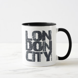 London, England Typography Mug