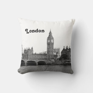 London England UK Skyline Etched Cushion