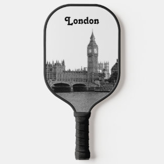 London England UK Skyline Etched Pickleball Paddle