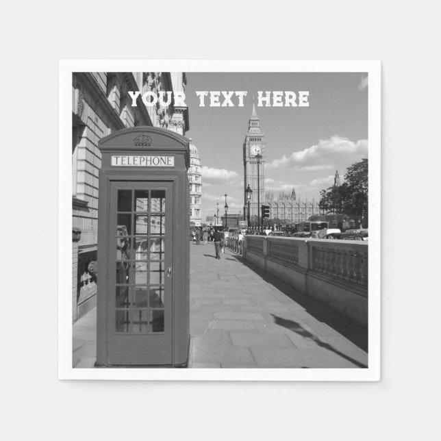 London England United Kingdom Big Ben UK Napkins (Front)