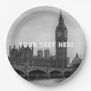 London England United Kingdom Parliament UK Paper Plate
