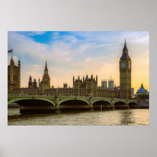 London England United Kingdom Parliament UK  Poster