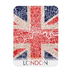 London England United Kingdom UK Flag City Map Magnet
