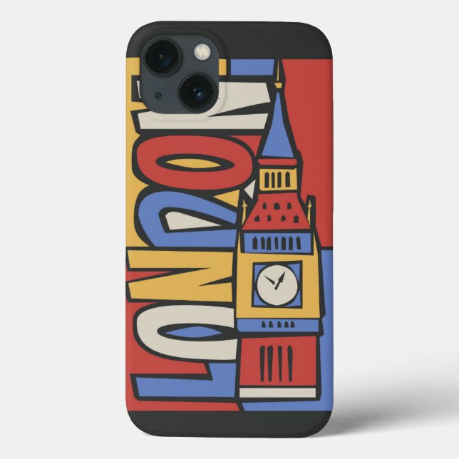 London, England | Vibrant Handrawn Design Case-Mate iPhone Case (Back)