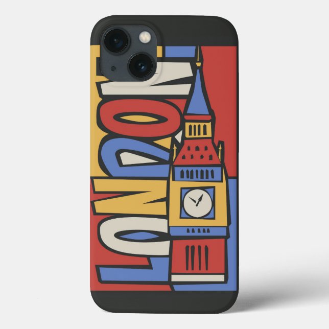 London, England | Vibrant Handrawn Design Case-Mate iPhone Case (Back)