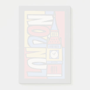 London, England Vibrant Handrawn Design Post-it Notes