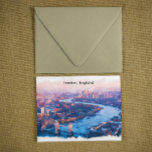 London England Watercolor Aerial Cityscape Postcard<br><div class="desc">From the winding River Thames to the iconic red accents of the city, this aerial London painting on a postcard is a tribute to England’s vibrant heart. The soft, fluid strokes of the watercolor medium perfectly balance the architectural density of the city, making it a versatile piece for both traditional...</div>