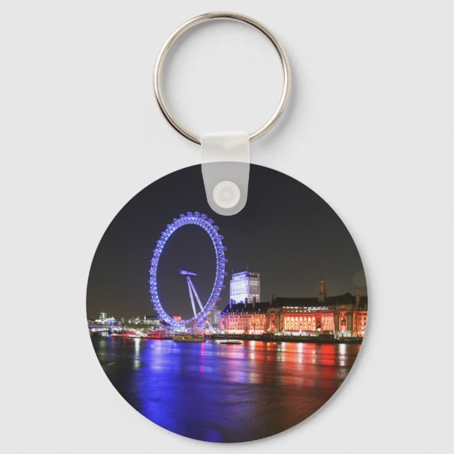 London Eye at Night Key Ring (Front)