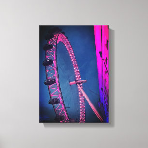 London Eye at night Stretched Canvas Print
