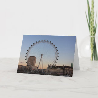 London Eye at Sunset Blank Greeting Card
