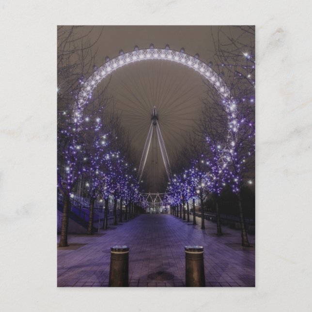 London eye by night postcard (Front)