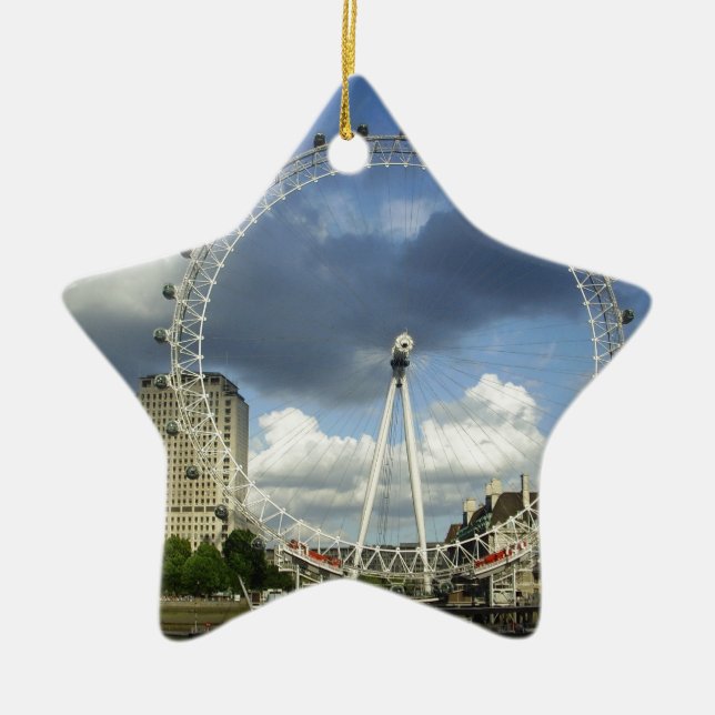 London Eye Ceramic Tree Decoration (Front)