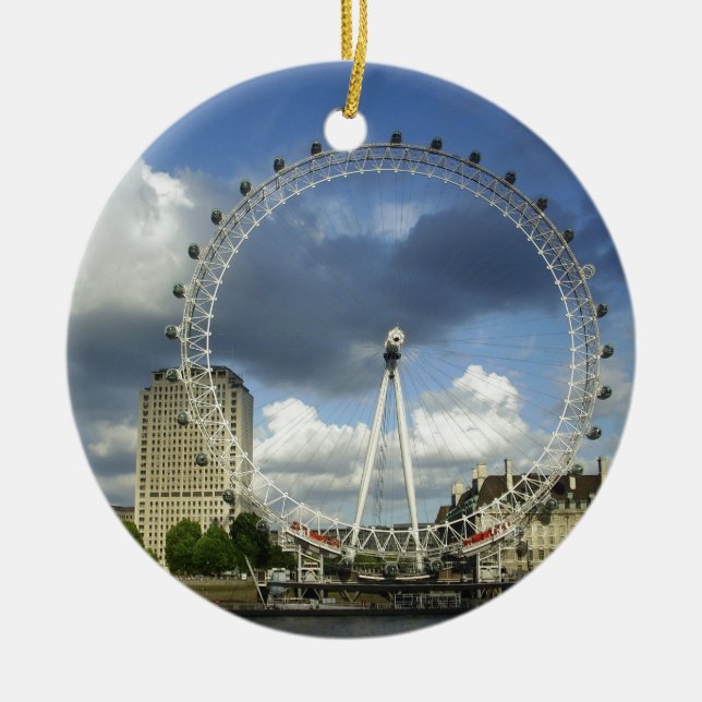 London Eye Ceramic Tree Decoration (Front)