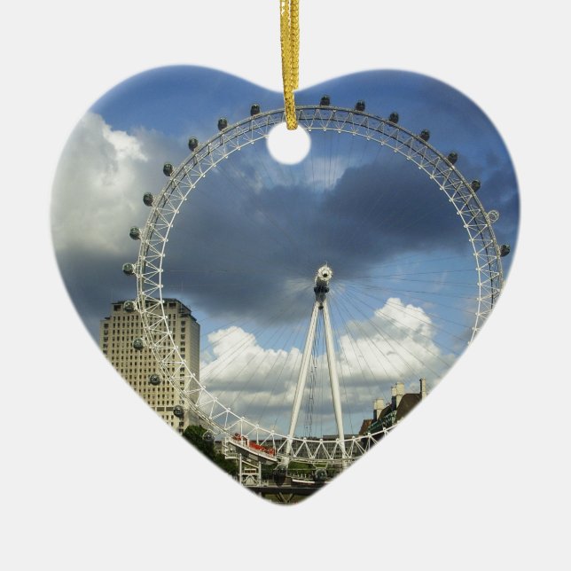 London Eye Ceramic Tree Decoration (Front)
