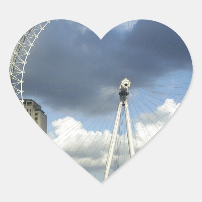 London Eye Heart Sticker (Front)