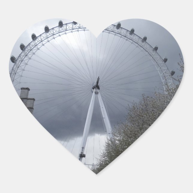 London Eye Heart Sticker (Front)