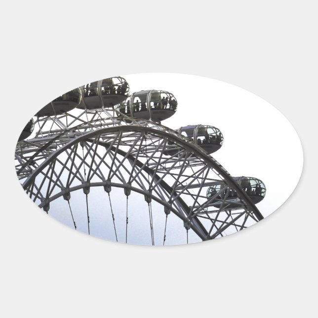 London Eye Oval Sticker (Front)