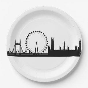 London Eye Skyline Themed Party Paper Plates