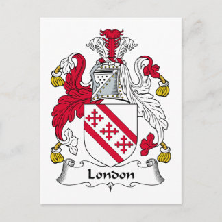 London Family Crest Postcard