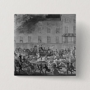 London Fire Engines 15 Cm Square Badge