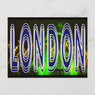 London fireworks celebration on Thames postcard