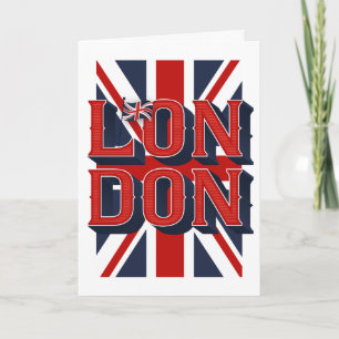 London Flag  / Folded Greeting Card