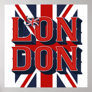 London Flag Square Poster (24x24)
