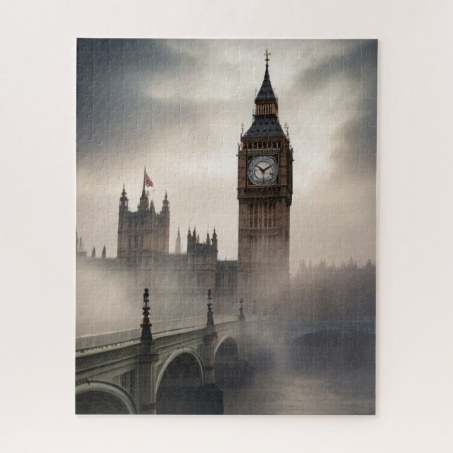London Fog Big Ben Jigsaw Puzzle (Vertical)