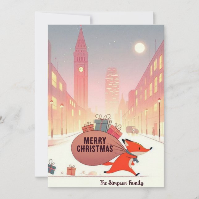 London fox holiday card (Front)