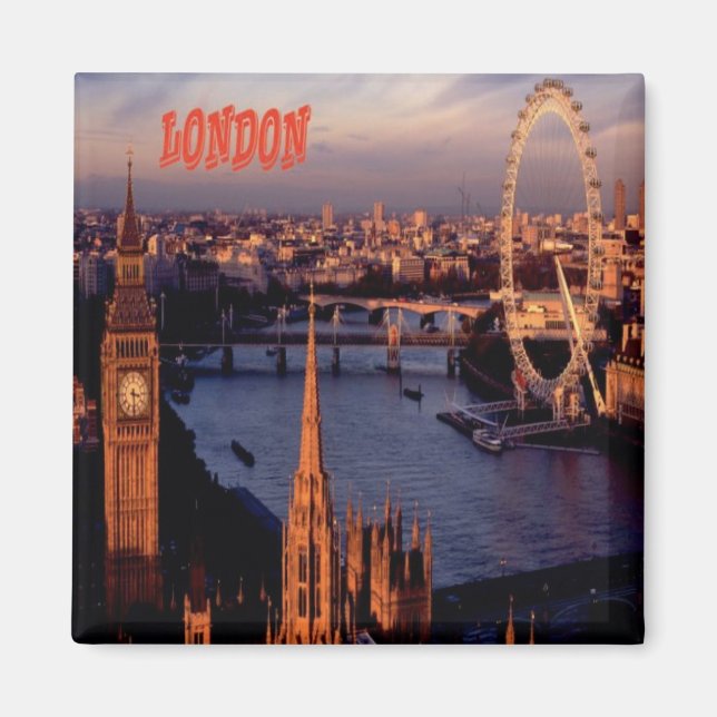 London Fridge Magnet Souvenir (Front)