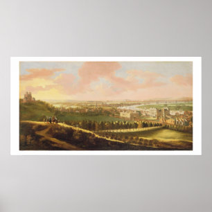 London from Greenwich Hill, c.1680 (oil on canvas) Poster