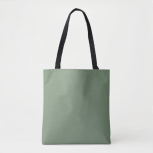 London Frost Muted Green Solid Colour Print, Earth Tote Bag