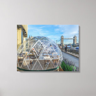 London giant igloo view canvas print