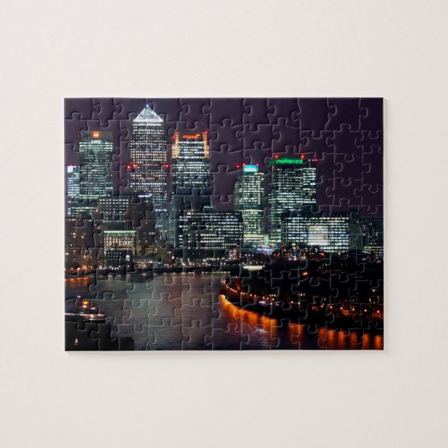 London Great Britain Night View Jigsaw Puzzle (Horizontal)