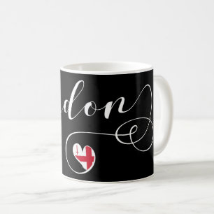 London Heart Mug, England Coffee Mug