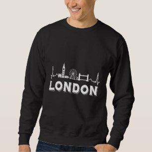 London Heartbeat England Skyline From Great Britai Sweatshirt