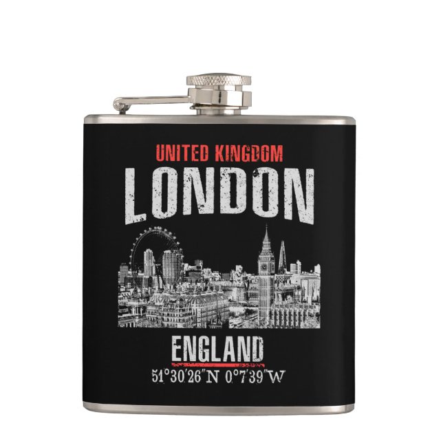 London Hip Flask (Front)