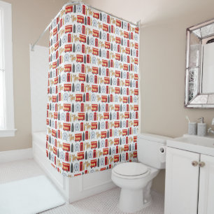 London Icon Collage Shower Curtain